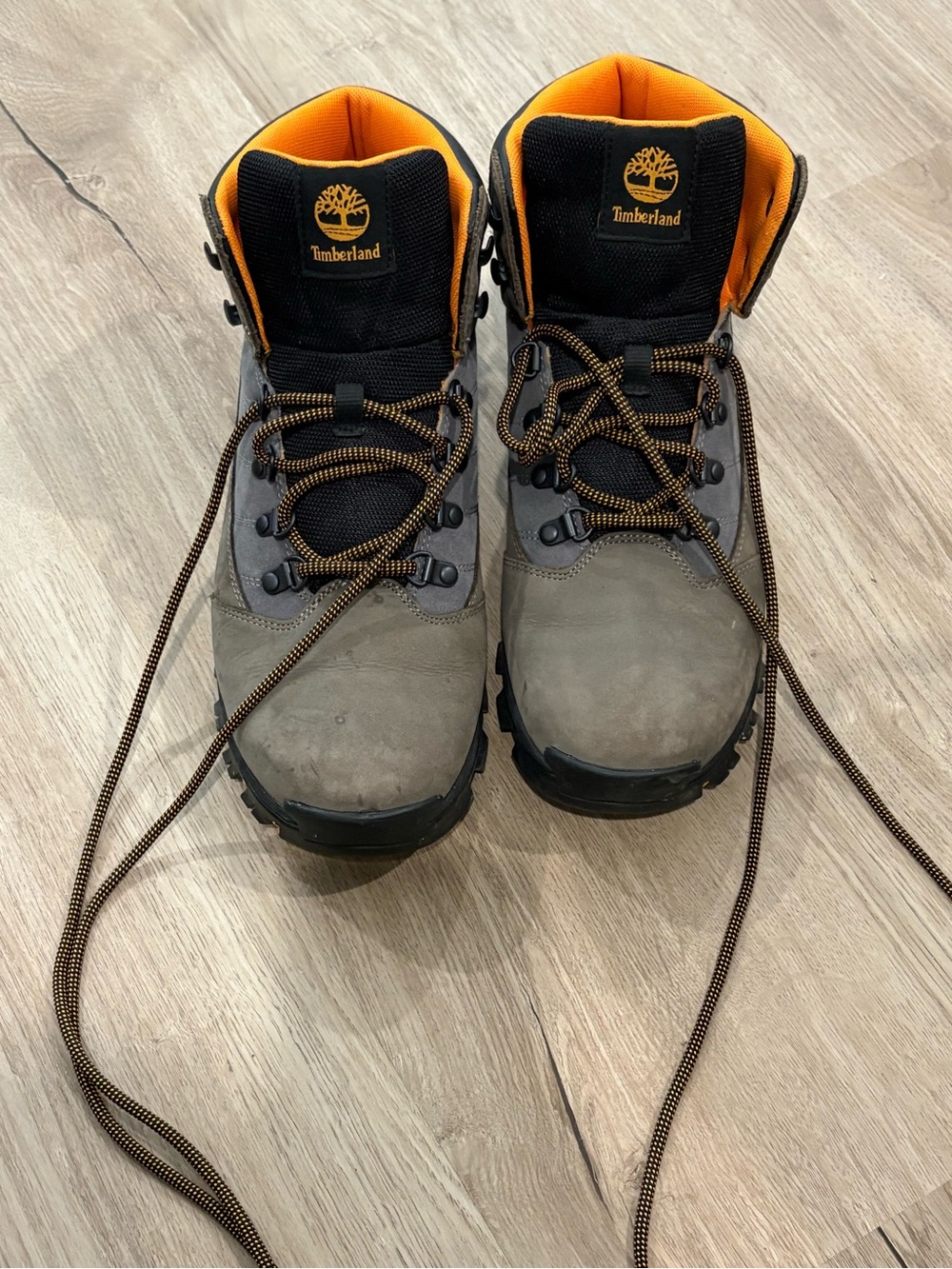 Timberland Gray and Orange Outdoor Hiking Boots